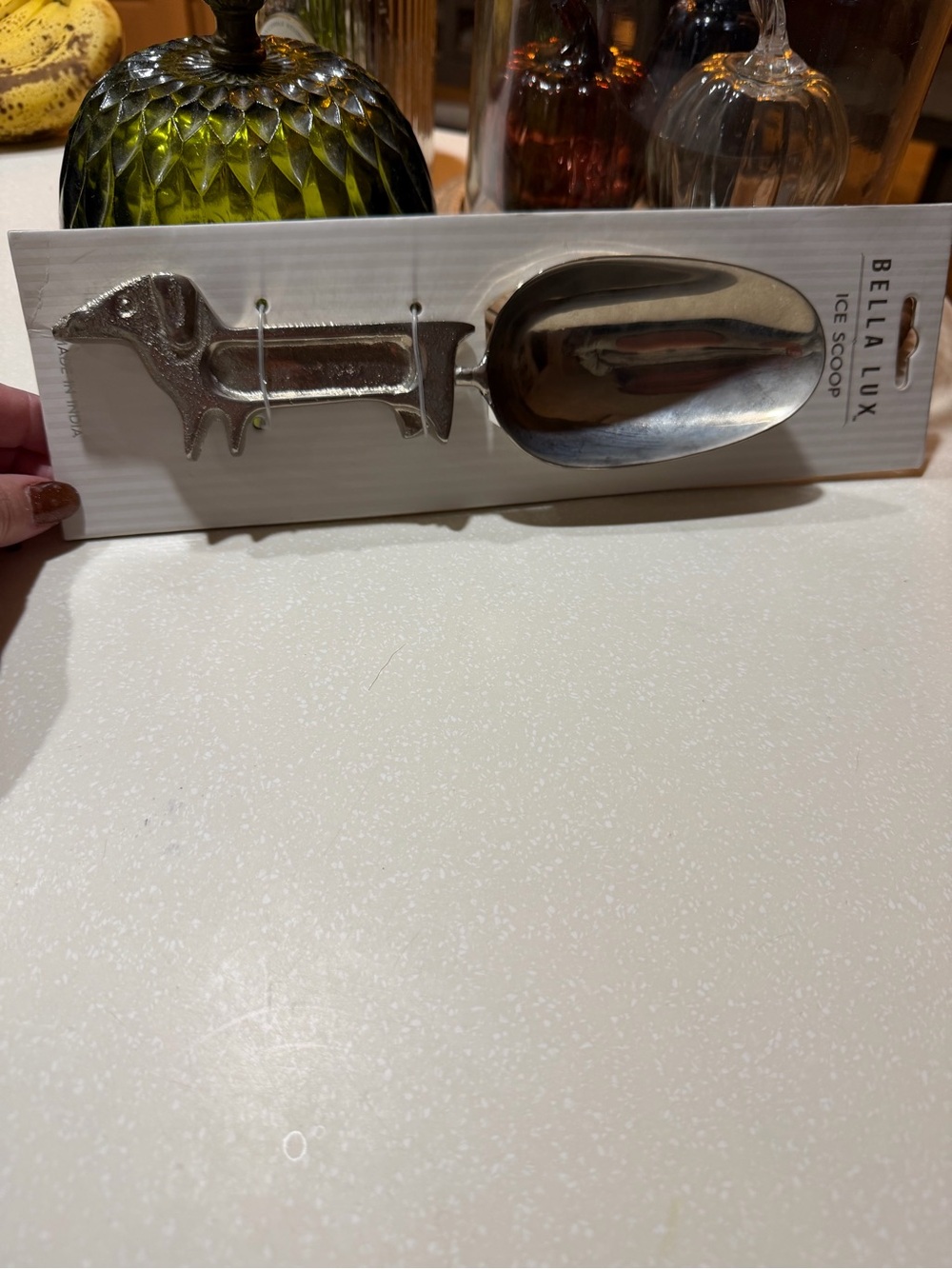 Bella Luxx Silver Dachshund Ice Spoon with Playful Handle